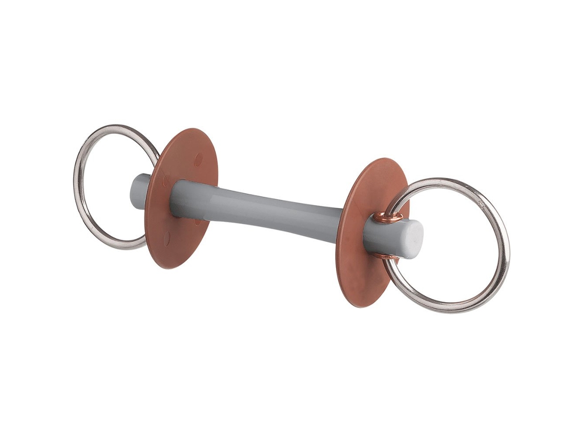 Fino Macio Snaffle Comfort Bar 7.5 Cm Mordeu Prateado 130 Mmberis