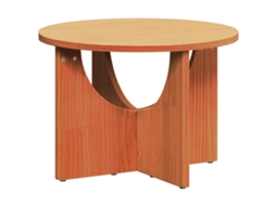 Conjunto 1 Mesa De Café Rústica Vidaxl Castanho Madeira De Pinho Maciça (50 X 50 X 35 Cm)