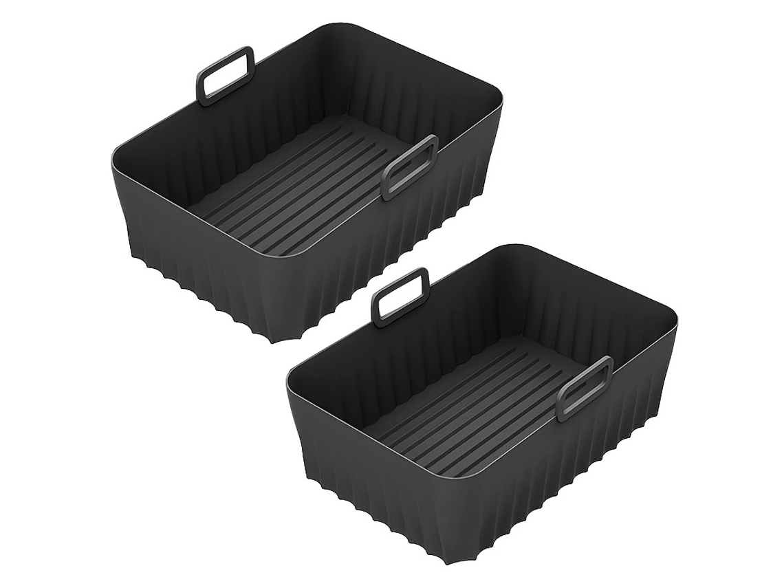 Forma De Silicone Para Fritadeira A Ar Molde De Silicone Reutilizável Para Fritadeira A Ar 2 Peças Yunzii