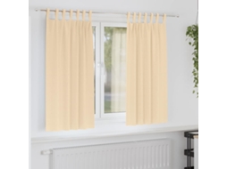 Vidaxl Cortinas Blackout Com Argolas 2 Unid. Creme 175 X 140 Cm