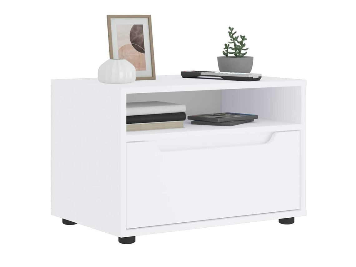 Vidaxl Móvel Tv Visnes Derivados De Madeira Branco 60x40x38 Cm