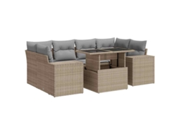 Garden Sofa Set, Garden Sofa Sets Vidaxl Bege Rattan / Vime (n/a)