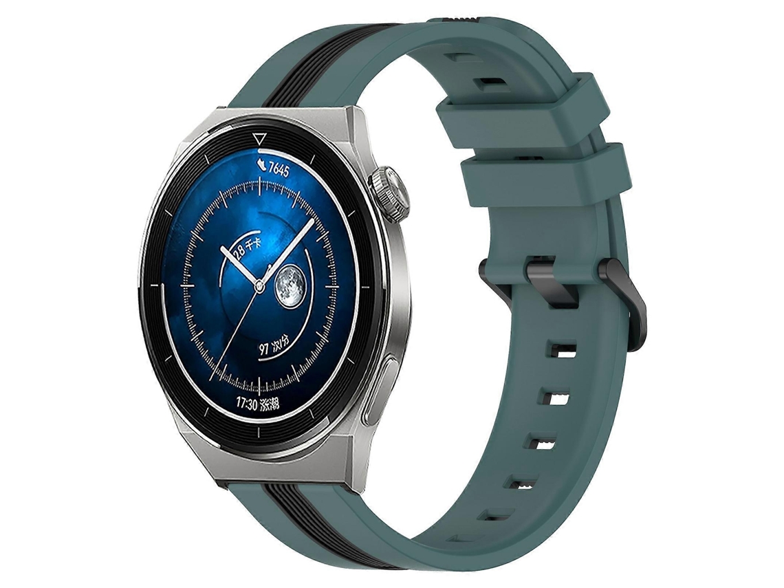 Pulseira De Silicone Bicolor Vertical De 43 Mm E 20 Mm Para Huawei Watch Gt3 Pro