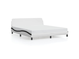 Bed Frame, Bed Frames Vidaxl Branco Couro Artificial (180 X 200 Cm)