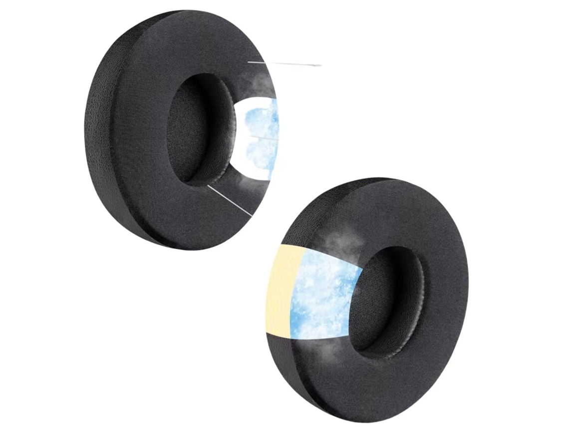 Almofada para Auscultadores BEATS SOLO2 WIRELESS de Orelhas de Espuma Macia Cooling Gel PRETO XIAOMOYU