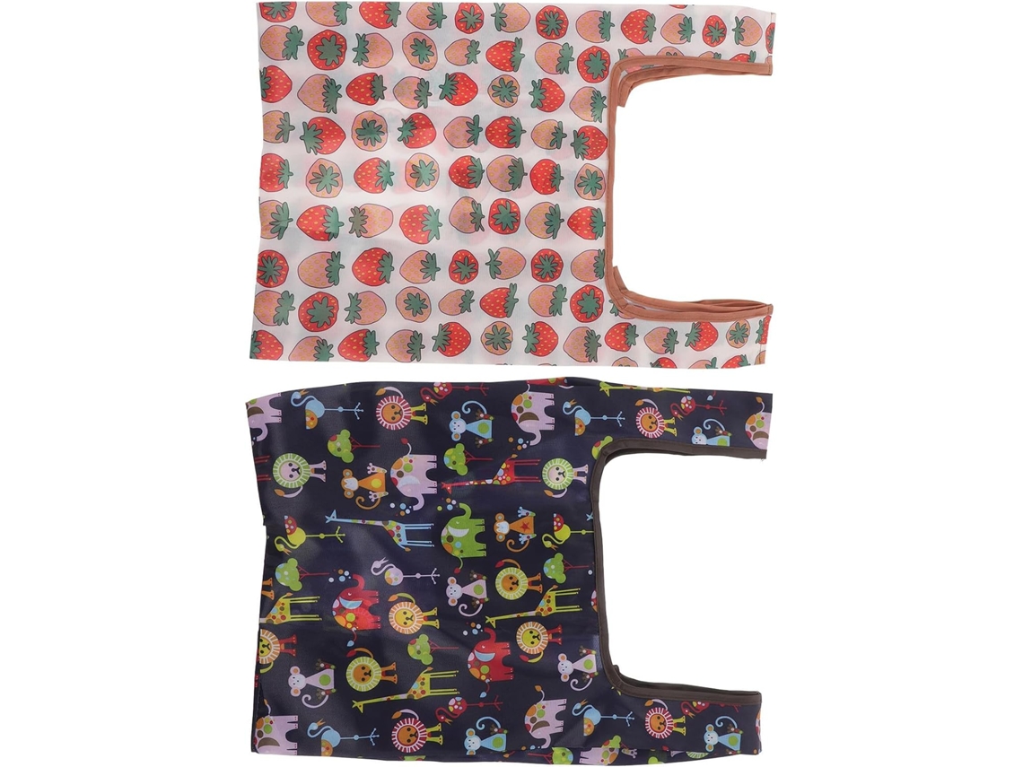 Conjunto De 2 Lancheiras Leves E Portáteis Em Nylon Com Estampas.