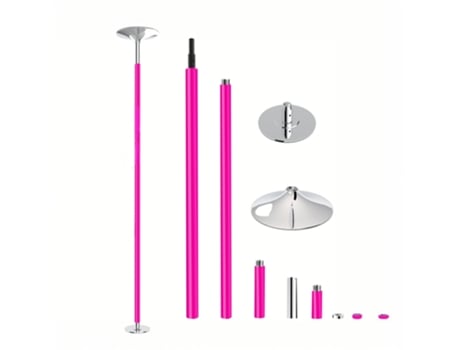 Leogreen Barra De Pole Dance De Silicone, Altura Ajustável De 223,5-274,5 Cm, Estática E Giratória, Capacidade De 200 Kg, Para Home Club