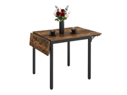 Mesa Jantar Dupla para 2 a 4 Pessoas, Design Compacto com Efeito Compacto Madeira