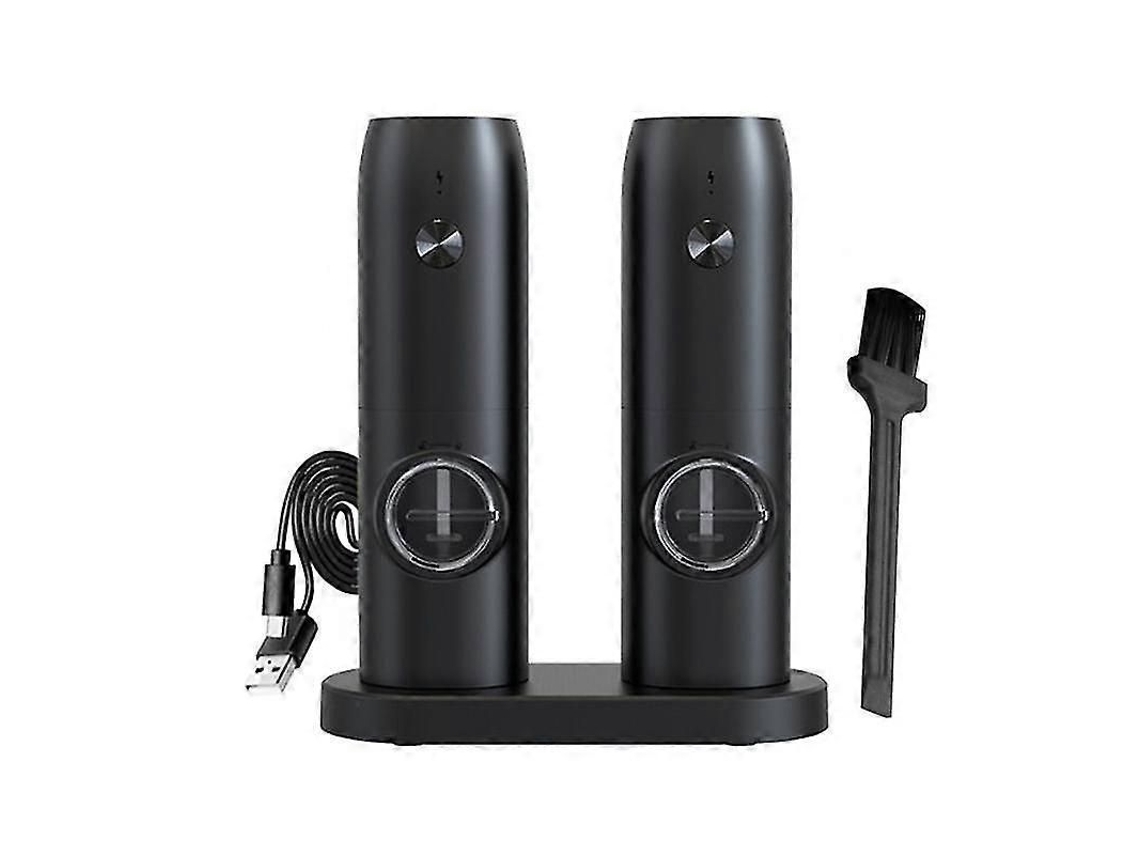 Moedor Elétrico Mini De Sal E Pimenta Conjunto 2 Recarregáveis ​​usb