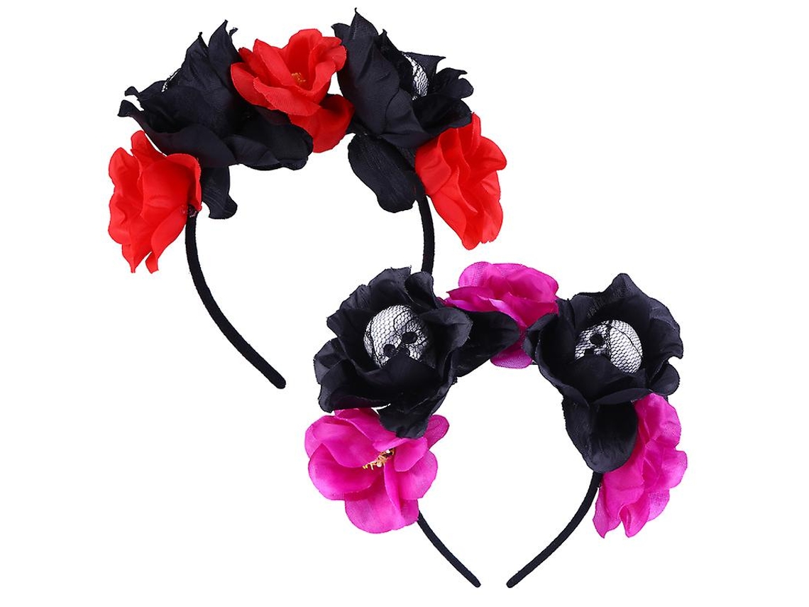 2 Unidades de Faixa de Cabeça de Caveira para Decorações de Halloween ALLINLESS