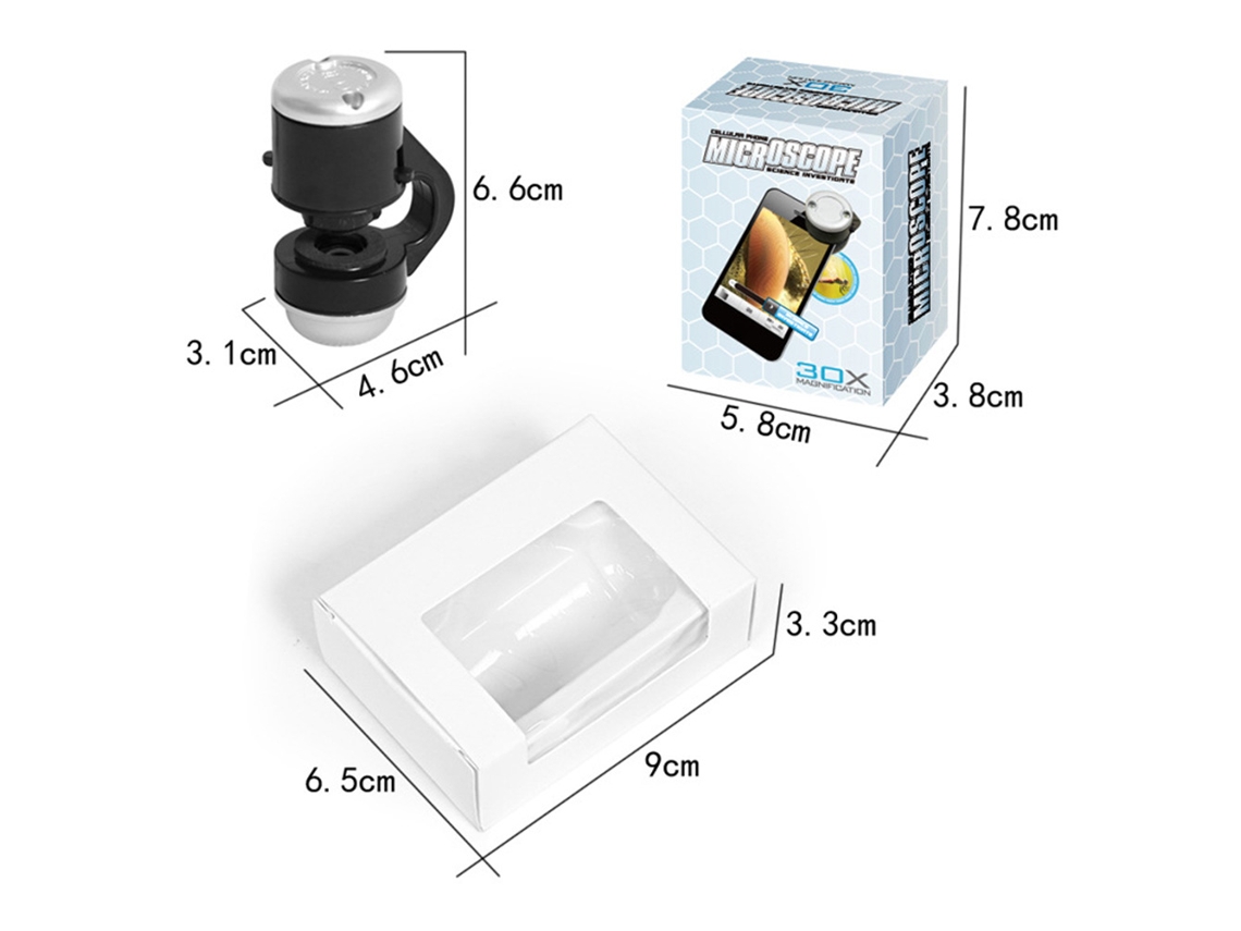Lupa EOOCOO (com Luz Led, Ampliação 30x)