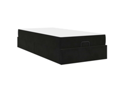 Conjunto de Estruturas de Cama com Colchão 2 Pcs Preto Veludo MAISON EXCLUSIVE