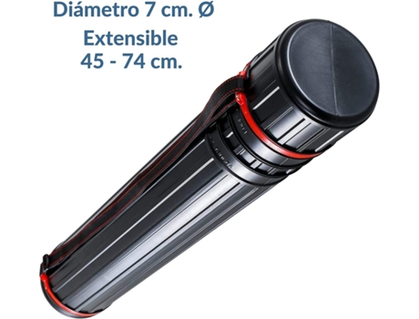 Tubo Transporte de planos RAYLU PAPER para Documentos e Posters Extensível de 45 a 74 Cm Com Diâmetro de 7 Cm Ø.