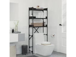 Vidaxl Prateleira Para Máquina De Lavar 0ak Preto 67 X 25 X 163 Cm