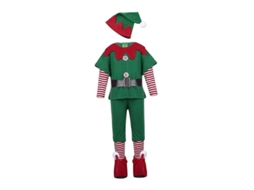 2026 traje de Elfo de Natal para Homem com Acessórios Incluídos para Festa de Halloween e Natal Tamanho 100cm