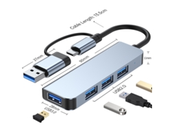 Hub 4 em 1 LAXISCREED Usb c