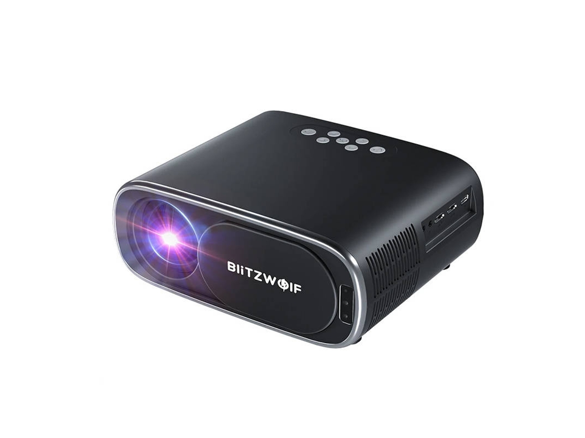 Projetor LED Blitzwolf Bw V4 1080p, Wi-Fi e Bluetooth (Preto)