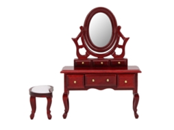 Cômoda E Banco De Quarto Em Miniatura 1:12 Para Acessório De Brinquedo De Casa De Boneca