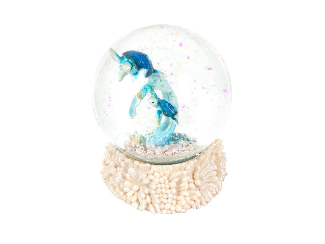Tartaruga de Água Da Bola Panpurina BY SIGRIS Marinheiro e Resina Náutica e Cristal 10X8X8Cm Multicolor