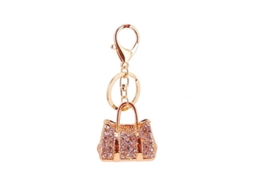 2026rebe llavero Linjou com Strass Adorno para Bolsa Carro Bonito para Senhoras Meninas (branco)