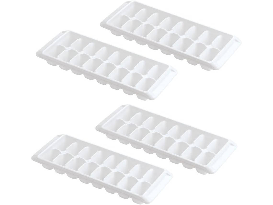 Bandeja de gelo branca KCH Easy Release, 16 bandejas de gelo Slowmoose (pacote com 4)
