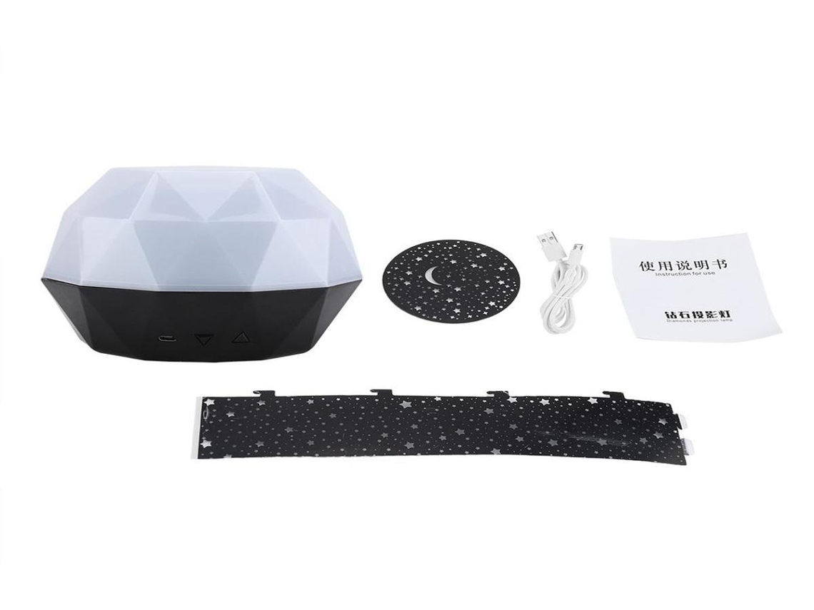 Projetor de estrelas LED Lurelia, USB, rotação de 360°, RGB, céu estrelado, para ambientes coloridos