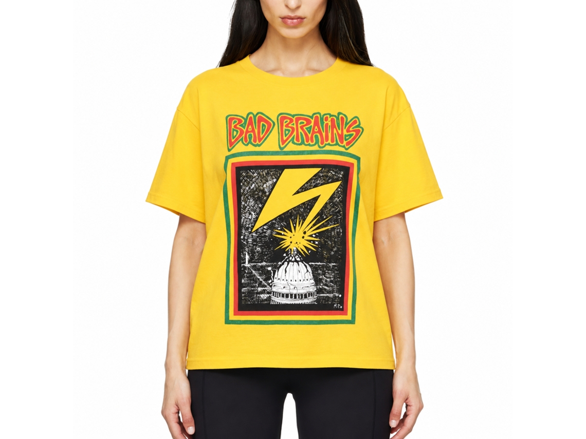 Bad Brains Capitol T-shirt Yellow Classic Unisex Adults Size:s