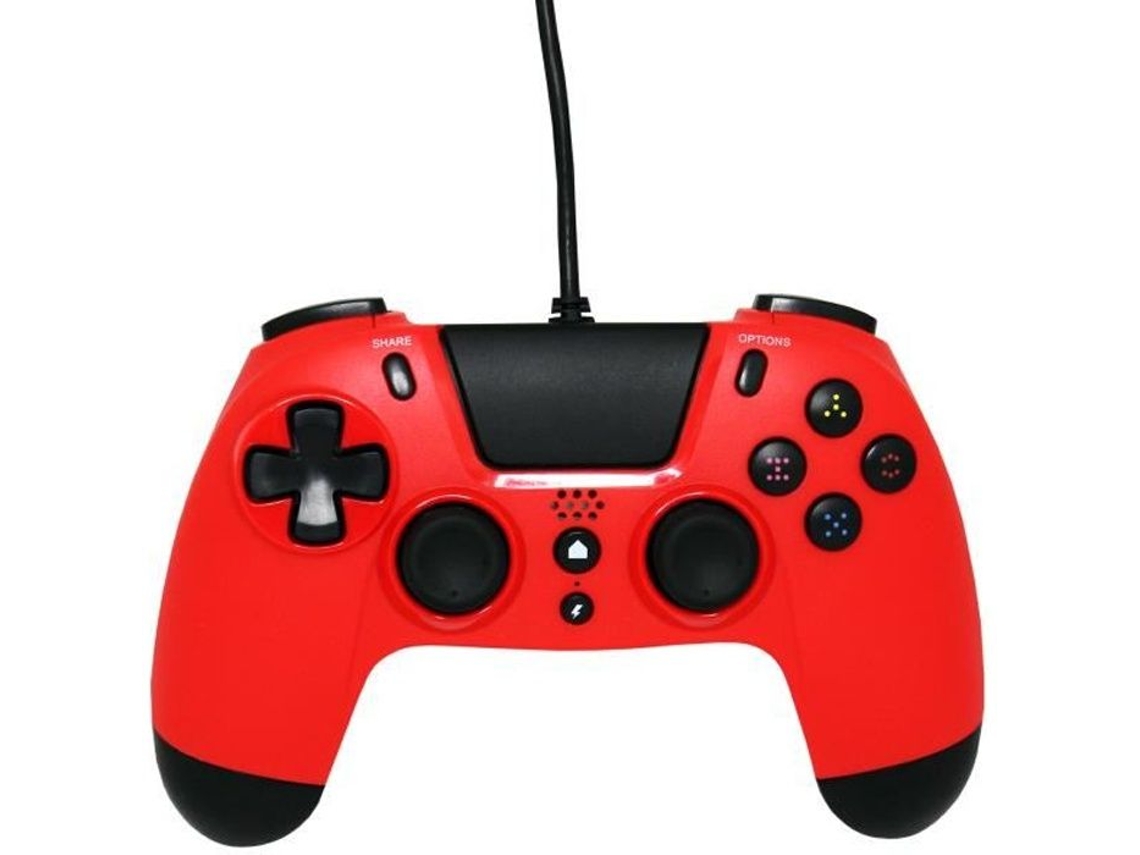 Vx4 Controlador Ps4 com Fio Porta Jack 3,5 Design Ergonômico Vermelho GIOTECK