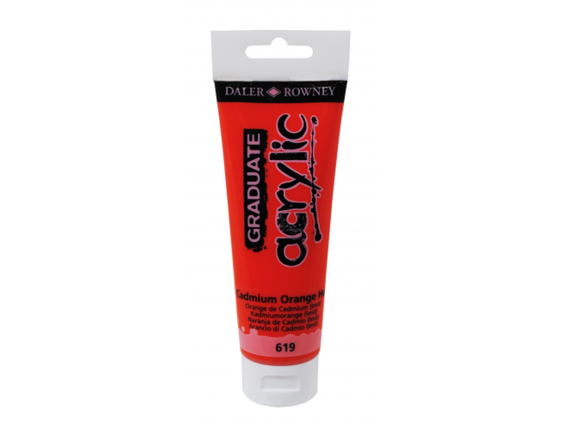 Pintura Acrílica Graduate Daler Rowny 120 Ml (619 Laranja De Cádmio)