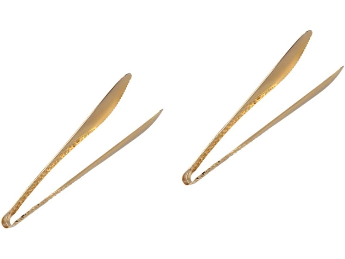 Pinça Imikeya De Aço Inoxidável Com Design Em Espiral Dourada, Utensílio Multifuncional Para Servir Buffets, Churrascos