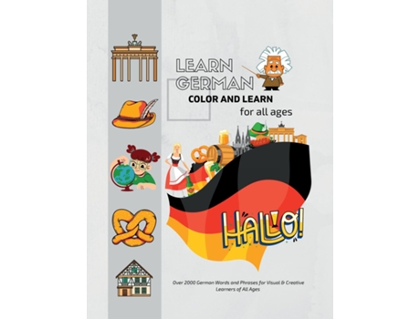 Livro German Picture Dictionary Coloring Book de Sassy Design Studio (Inglês)