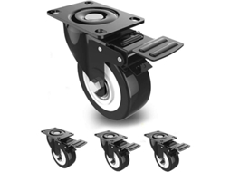 4 Rodas Giratórias Com Freio 50mm, Capacidade De Carga 300kg, Para Móveis E Transporte
