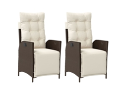 Reclining Garden Chair, Reclining Garden Chairs Vidaxl Marrom Rattan / Vime (n/a)