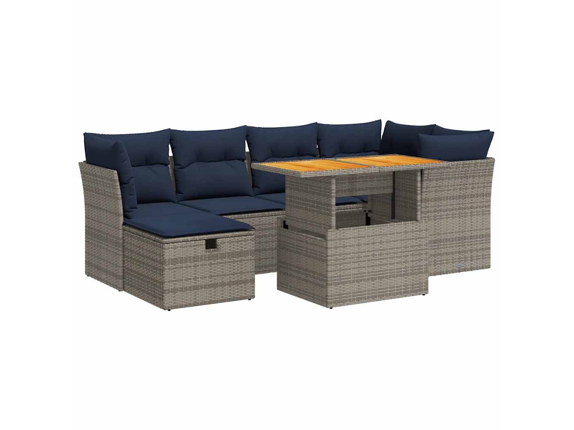 Garden Sofa Set, Garden Sofa Sets Vidaxl Preto Rattan / Vime (n/a)