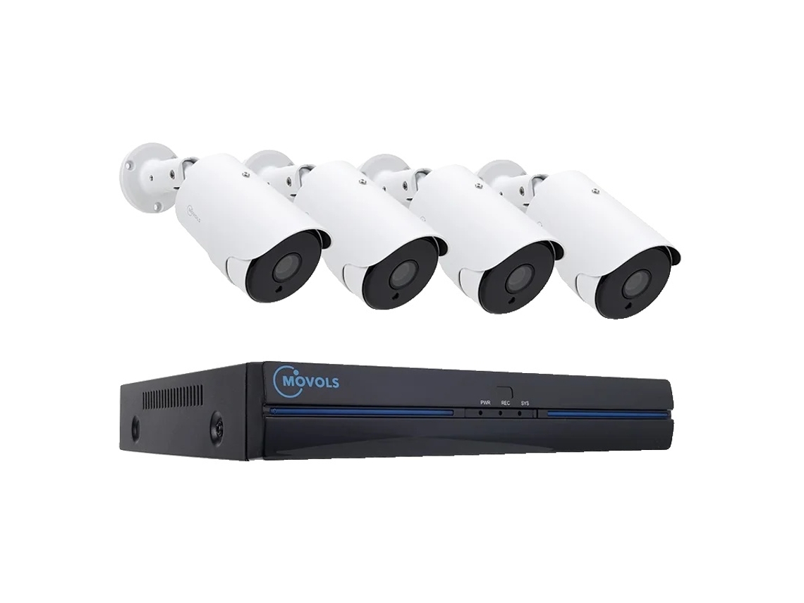 Sistema De Câmera De Segurança Movols Poe, Detecção De Humanóides, Áudio Bidirecional,8ch 5mp E 4 Câmera Ir,nenhum Oem