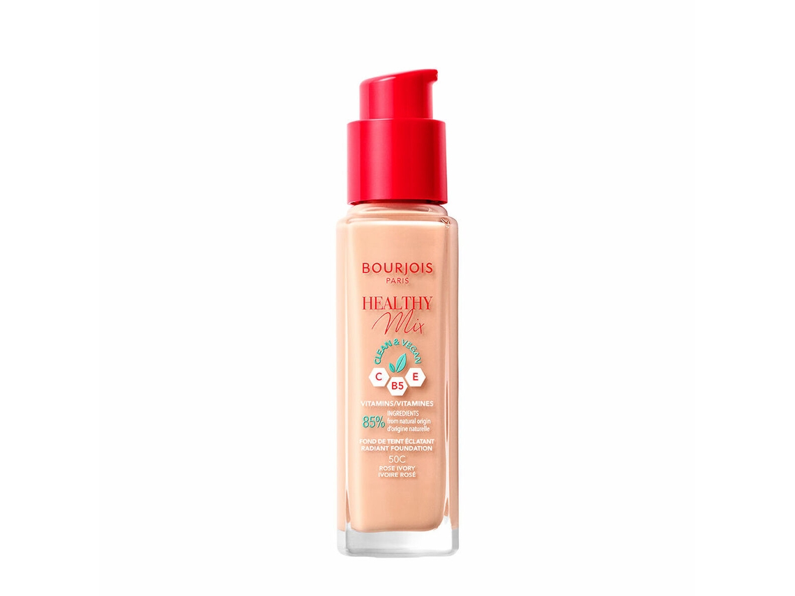 Base de Maquilhagem Fluida BOURJOIS Healthy Mix Nº 50C Rose Ivory 30 Ml