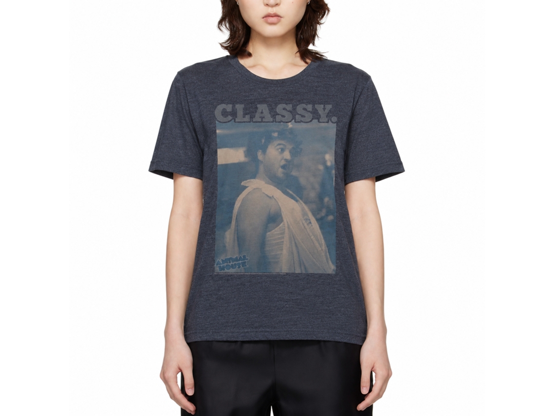 Rockinstone Animal House Movie Classy Heather Navy Adult T-shirt Size:l