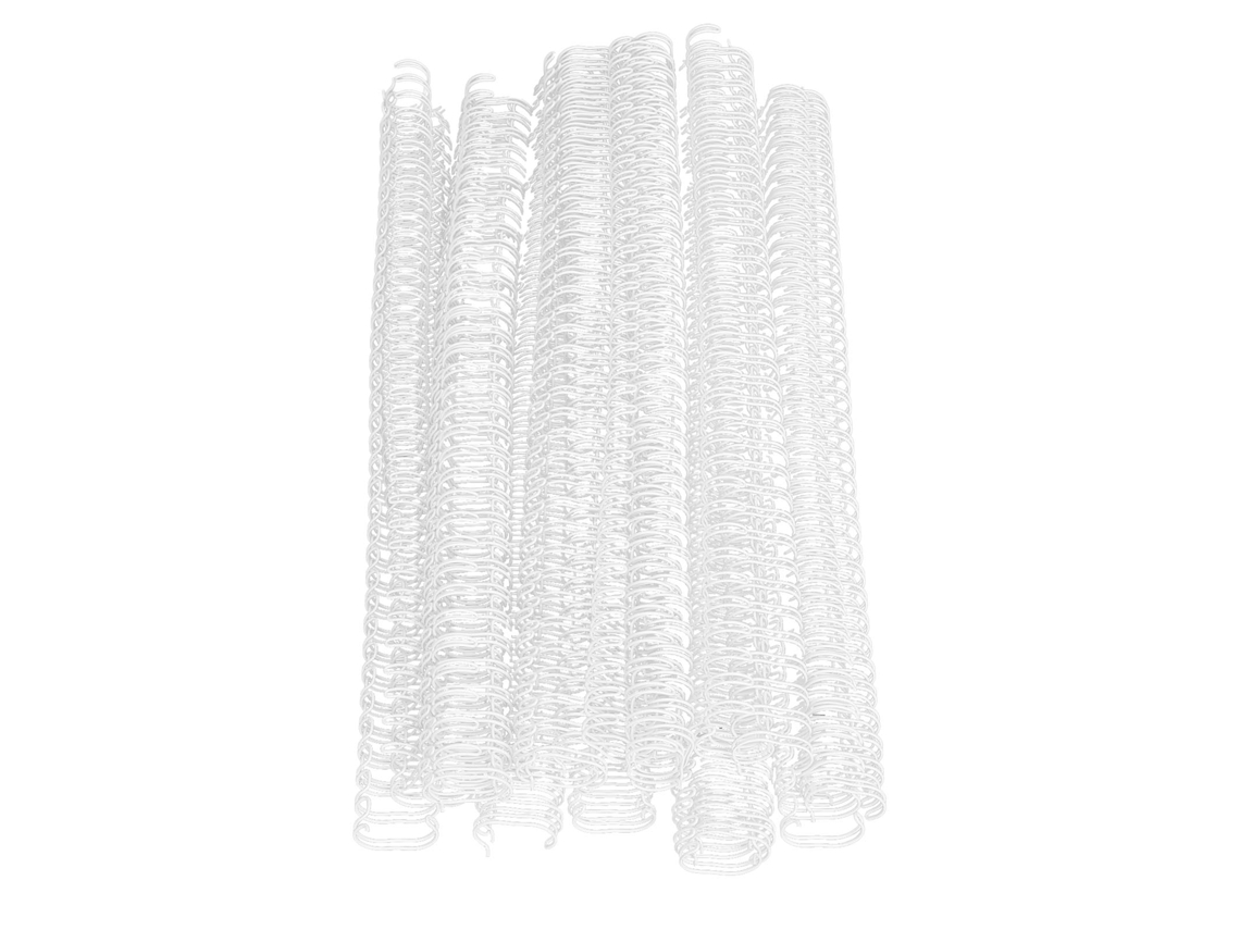 50pcs Gomo de Encadernação com Fio Duplo 19mm 34 Loop 3:1 Capacidade 180 Folhas A4 Branco