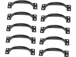 Puxadores De Porta Em Ferro Preto Formato Bolinho, Estilo Retrô, 10 Peças, 10cm 4 Polegadas