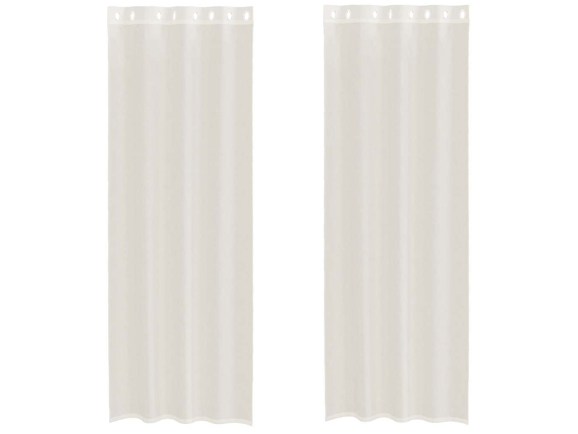 Voile Curtain, Voile Curtains Vidaxl Creme Tecido (140 X 260 Cm)