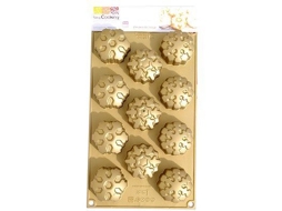 Forma De Silicone Scrapcooking Multi Flocons 29.5 X 17.5 Cm Compatível Com Congelador E Lava Louças
