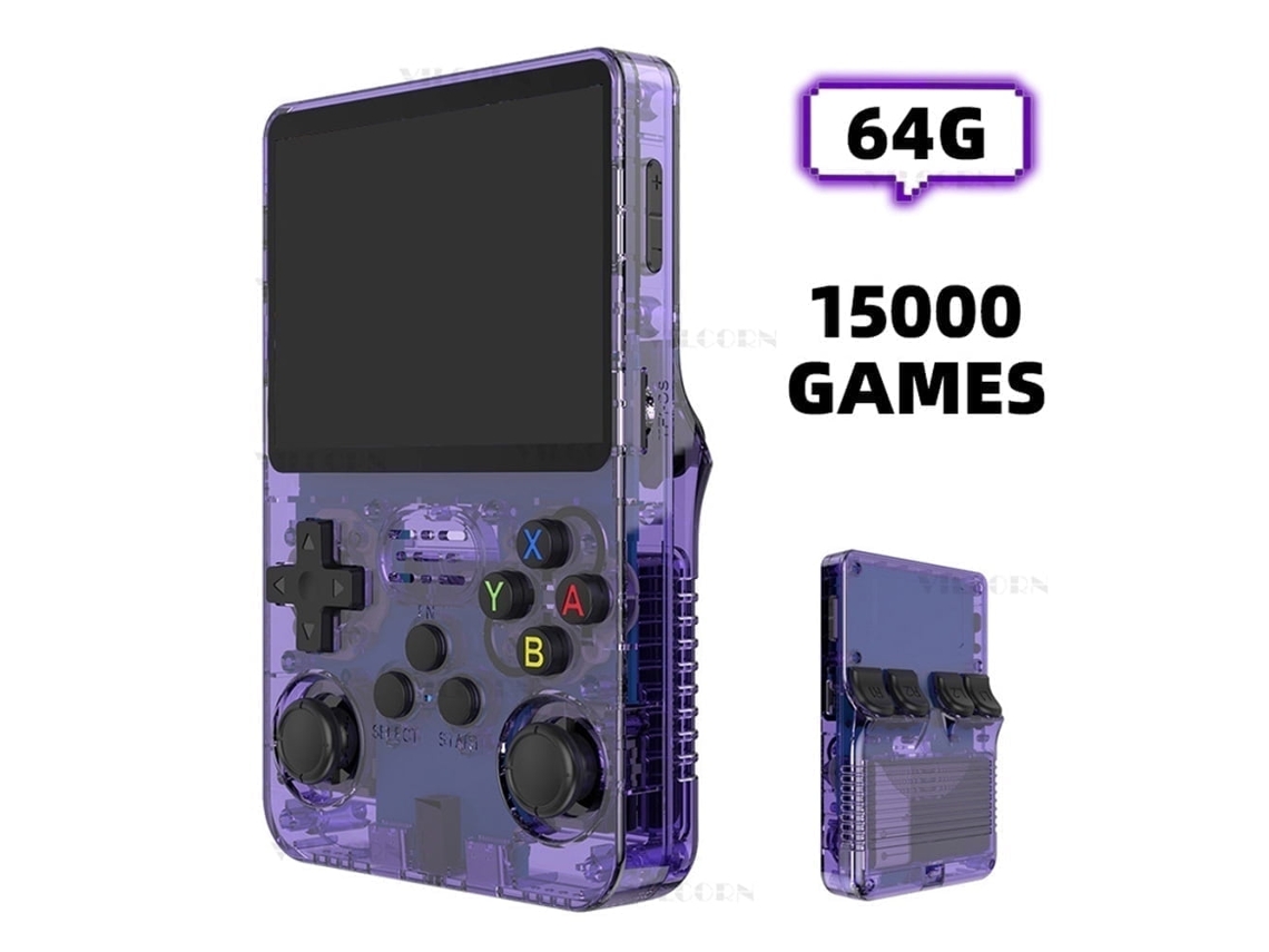 Console Portátil Retrô R36s, 64gb AQUAFORGE