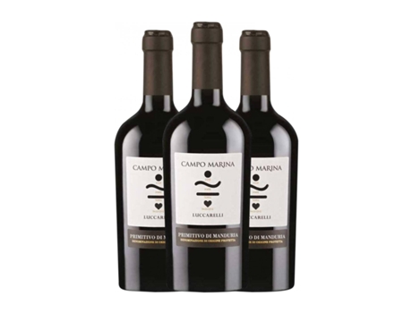 Vinho LUCCARELLI Campo Marina Primitivo Primitivo di Manduria (0.75 L - 3 Unidades)