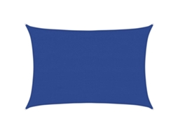 vidaXL Para-sol estilo vela retangular 160 g/m² 4x6 m PEAD azul