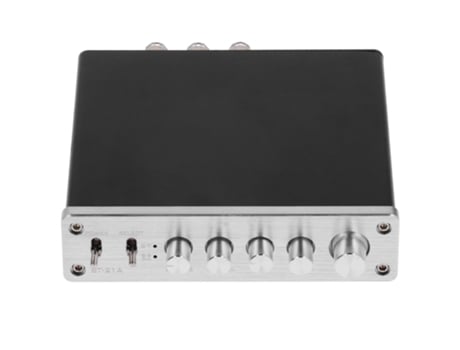 Amplificador Digital, 100w, Hi Fi Stereo, Potência Alta, Metal, Preto/prato Zsanfs