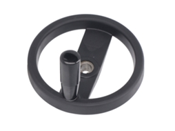Volante com furo central de 16 mm e manivela giratória