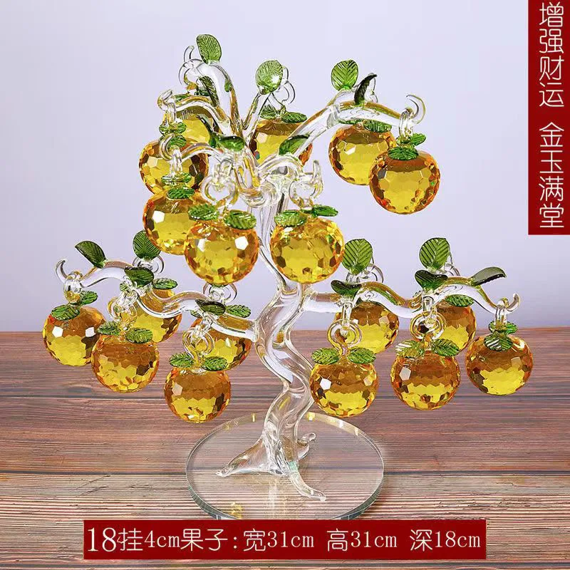 (estilo 3, Maçãs De 4 Cm) Enfeite De Árvore De Maçãs De Cristal Com 18 Maçãs De 4 Cm