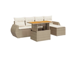 Garden Sofa Set, Garden Sofa Sets Vidaxl Bege Rattan / Vime (n/a)