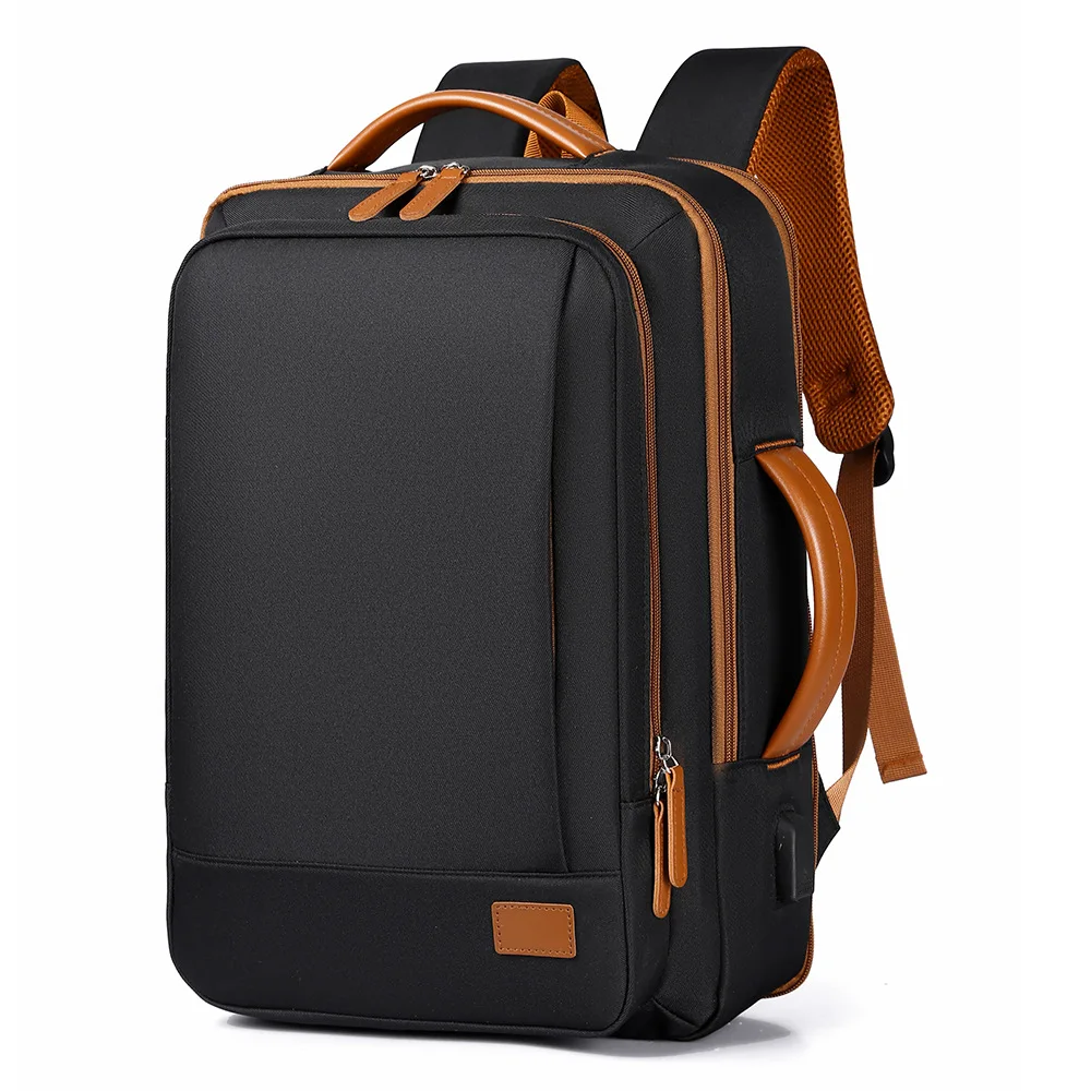 (8103-preto) Mochila De Viagem Executiva, Unissex, Para Laptop De 15,6 Polegadas Com Porta Usb