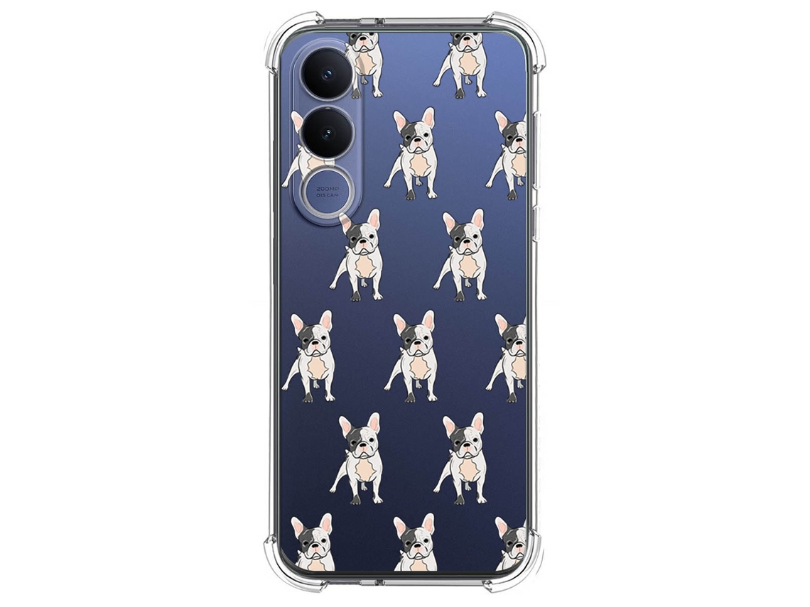 Capa Tumundosmartphone De Silicone À Prova De Choque Para Vivo V70 Fe Com Estampa De Cachorro E 12 Desenhos